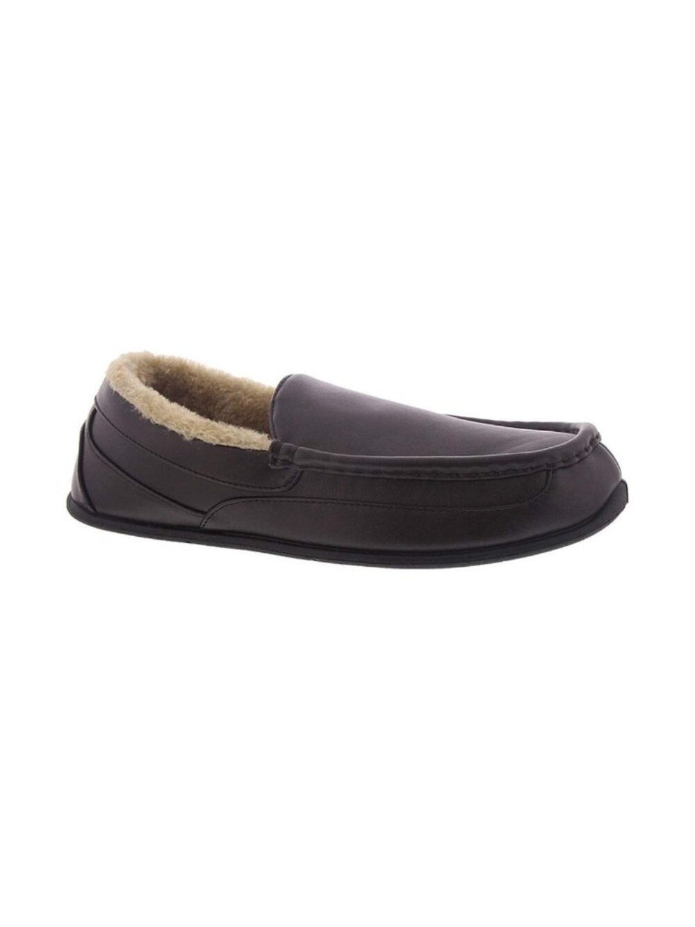 New Deer Stags Spun Fuzzy Dark Brown Memory Foam Slippers Men’s 11M